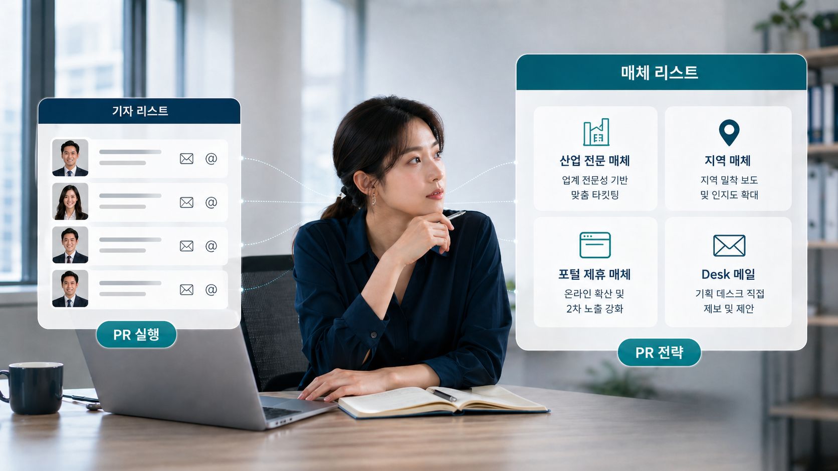기자 리스트는 PR의 실행, 매체 리스트는 PR의 전략