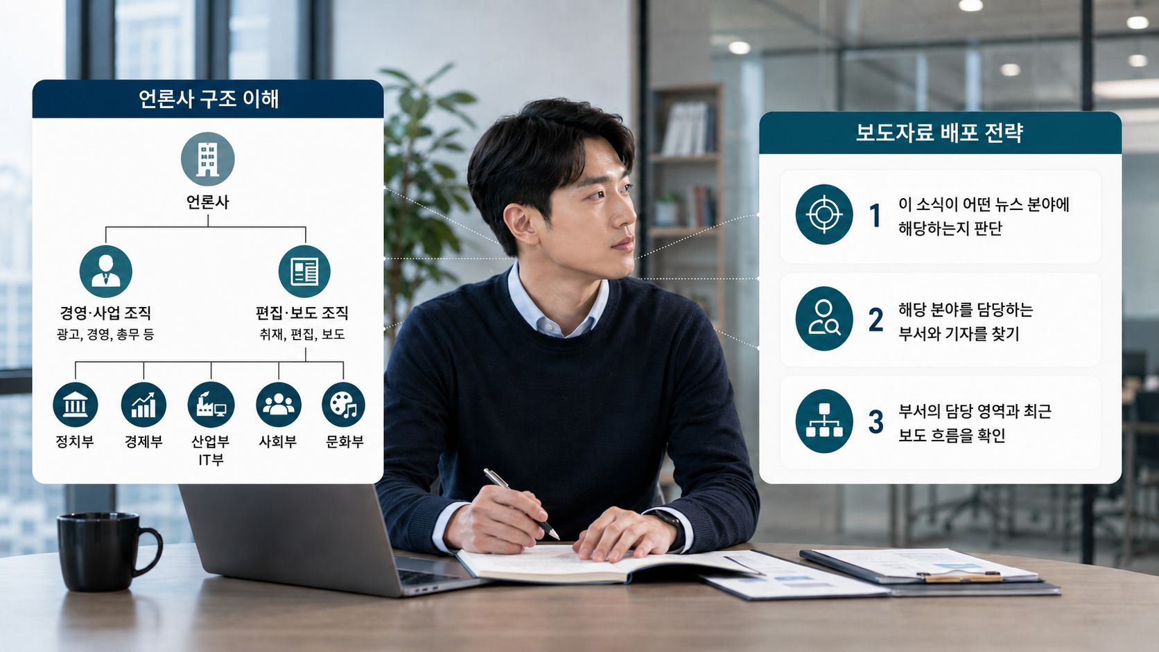 언론사 조직 구조와 보도자료 배포 전략, 미디어비